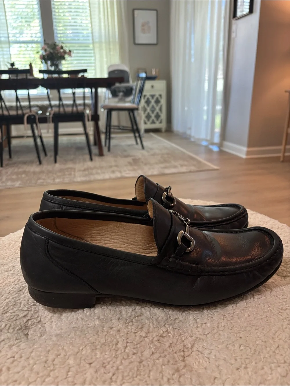 Beckett Simonon Black Leather Bit Loafers